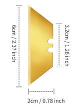 5-Pack Gold Titanium-Plated Pool Cue Tip Shaping Blades – Precision Multipurpose Cutting Blades for Cue Repair