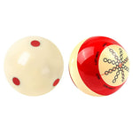 2-Piece Pool Training Ball Set – Cue Ball with Red Dots & Alignment Line Practice Ball for Spin & Stroke Control