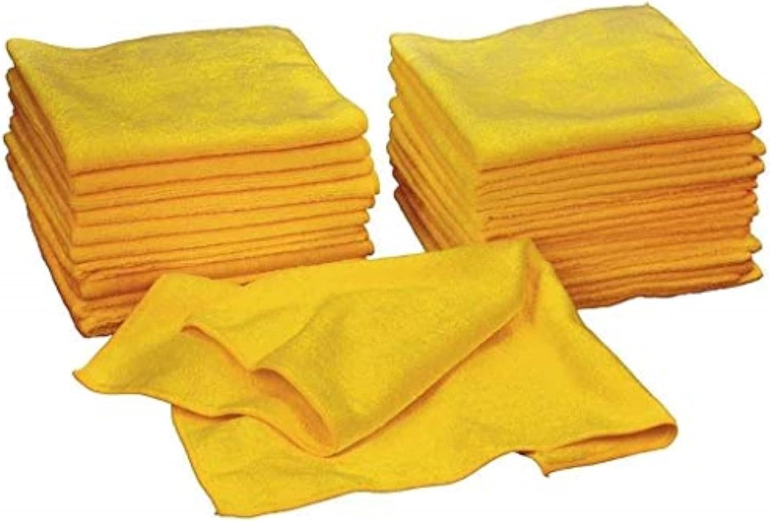 Ultra Plush Microfiber Towel, Yellow, 16 x 16 (Pack of 4)