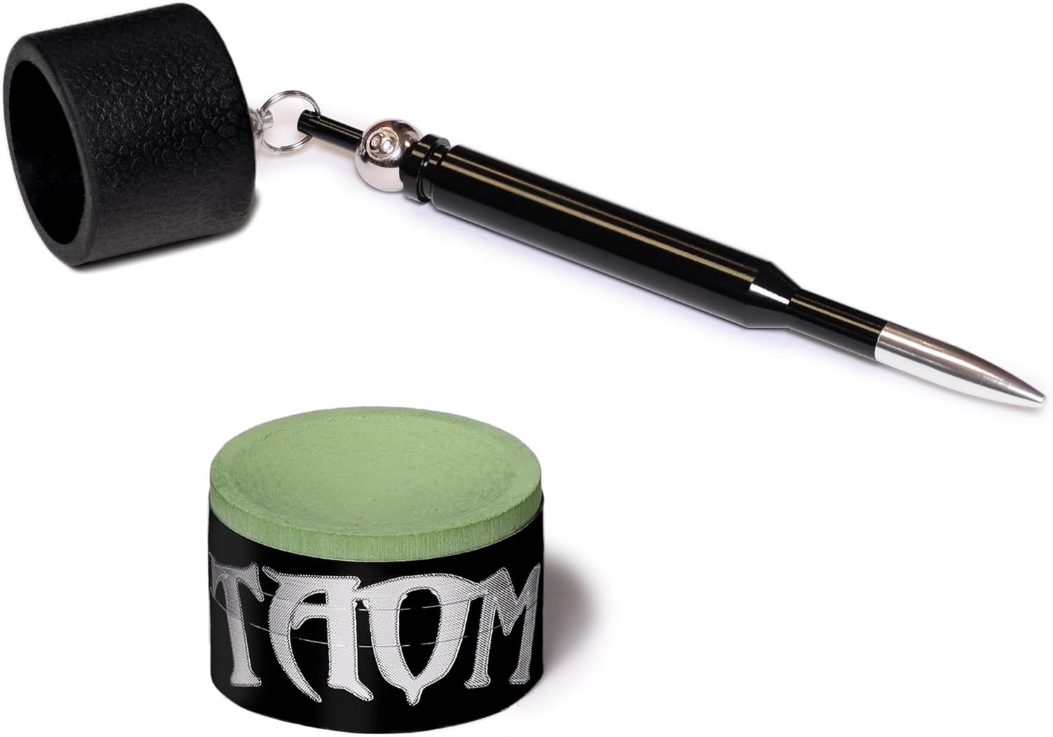 Taom V10 Billiard Pool Cue Premium Chalk Green - with Bullet Chalk Holder