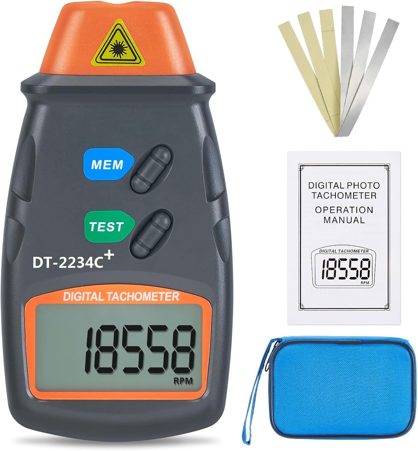 Digital RPM Tachometer For Lathe Non Contact