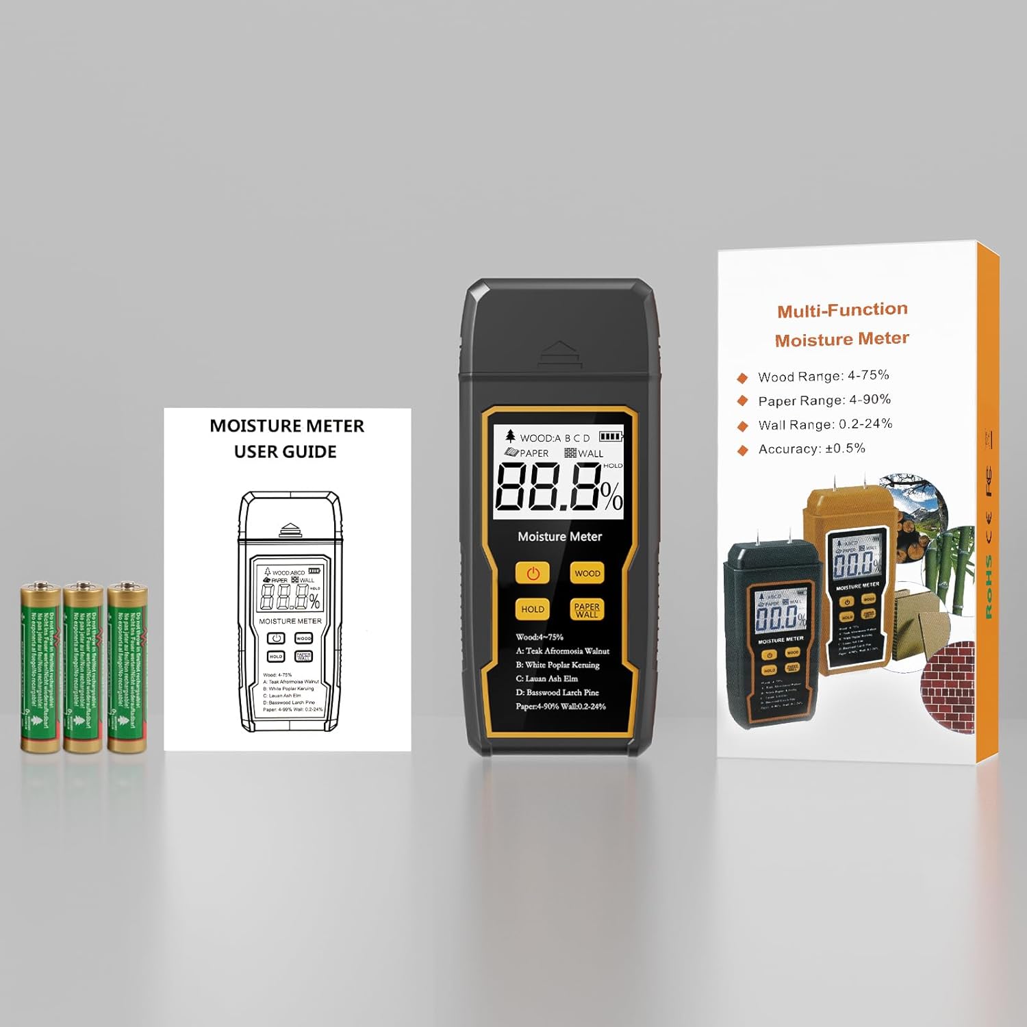 Digital LCD Moisture Meter 4 Pin