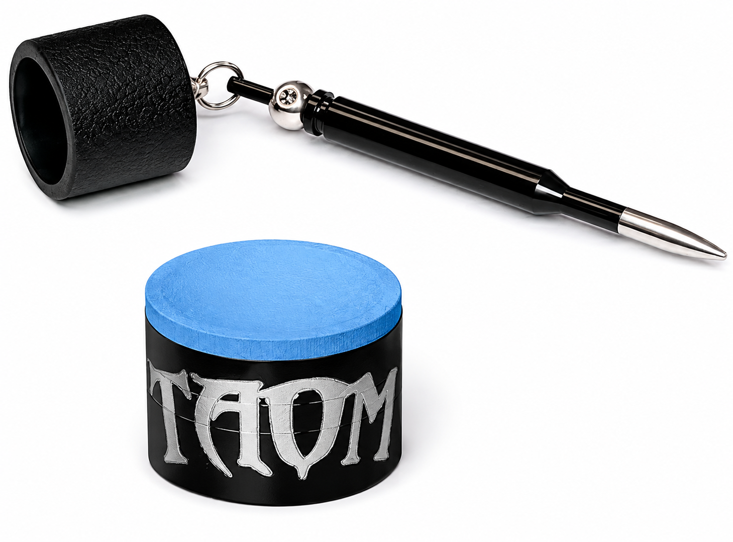 Taom V10 Billiard Pool Cue Premium Chalk Blue - with Bullet Chalk Holder