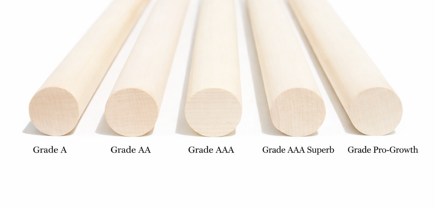 Hard Maple Shaft Dowels - 30" x 1"