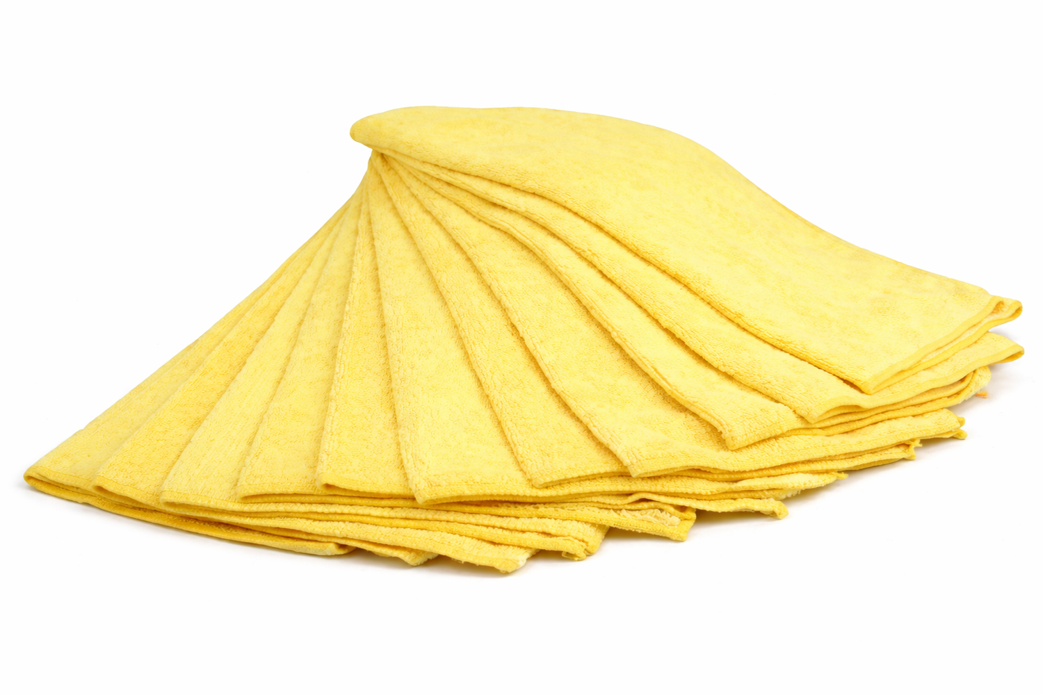 Ultra Plush Microfiber Towel, Yellow, 16 x 16 (Pack of 4)