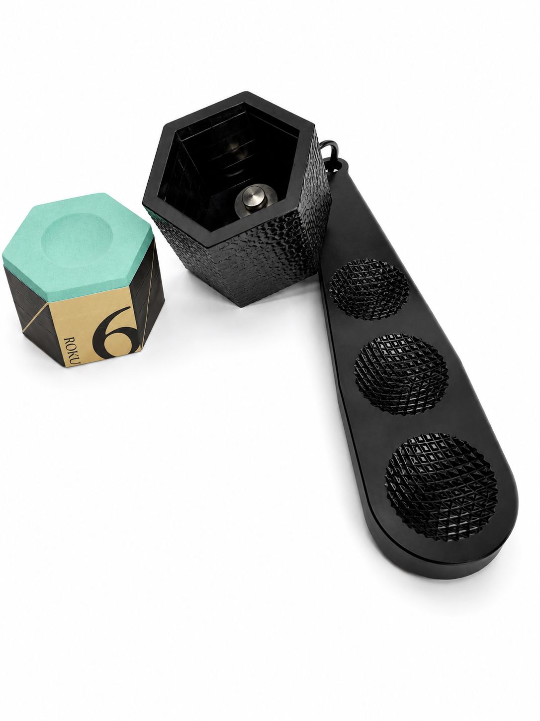 Kamui ROKU Blue Billiard Chalk with Scuffer Chalk Holder