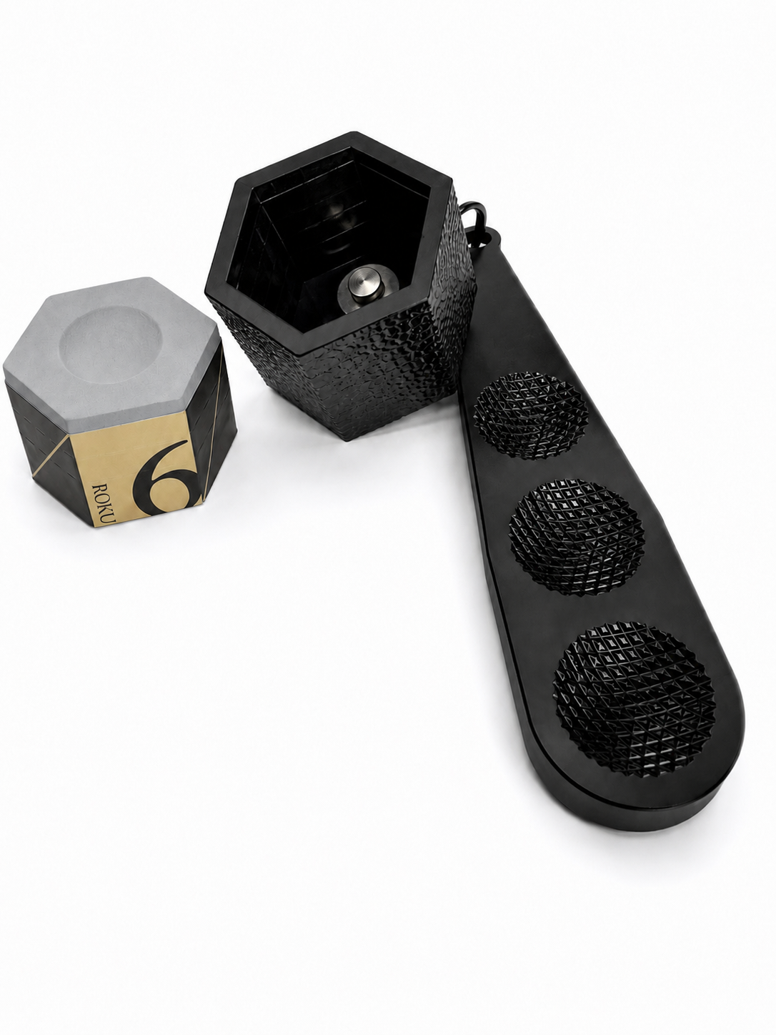 Kamui ROKU Blue Billiard Chalk with Scuffer Chalk Holder