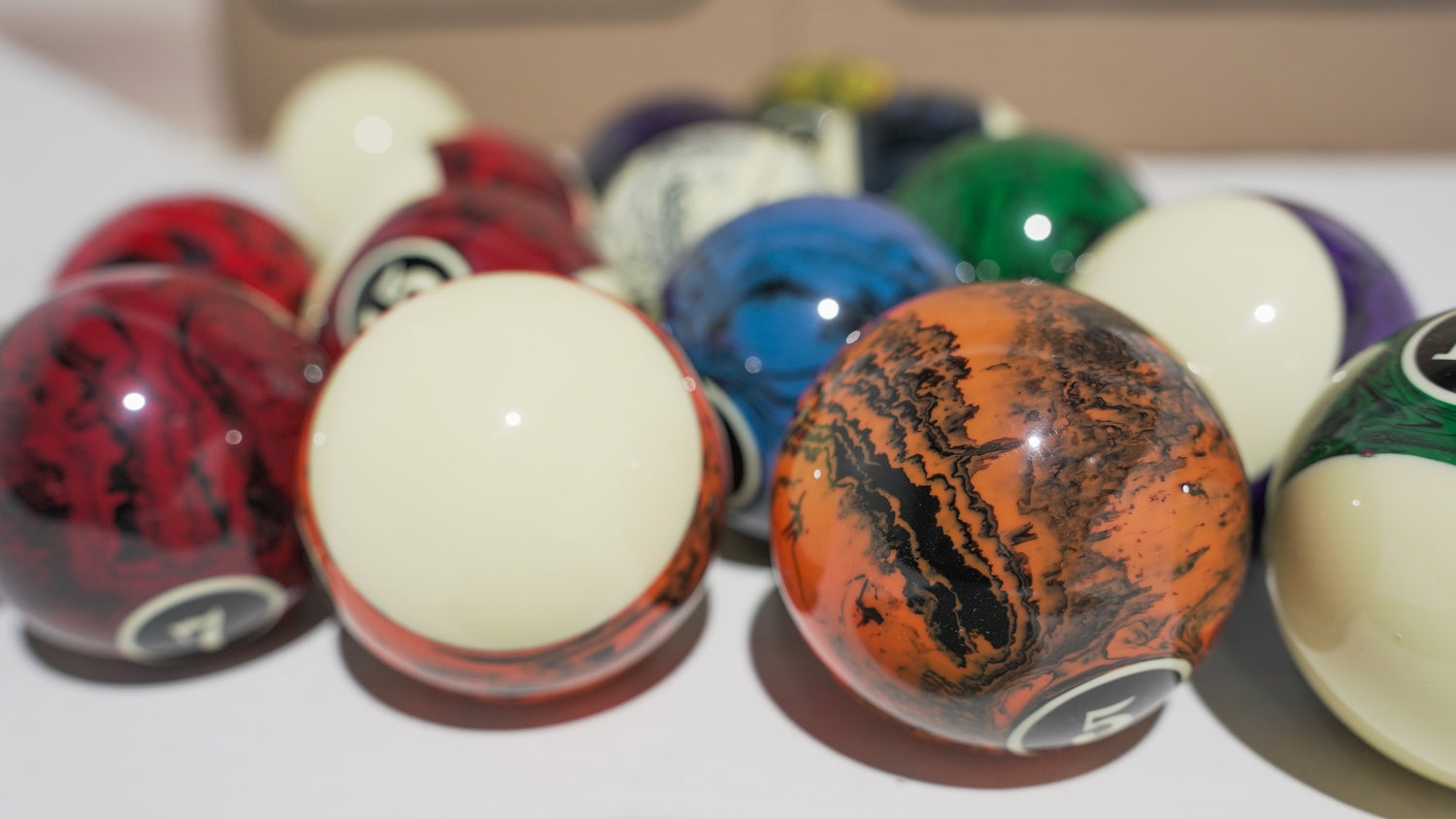 Midnight Marble 8-Ball Set Complete 16 Ball Set