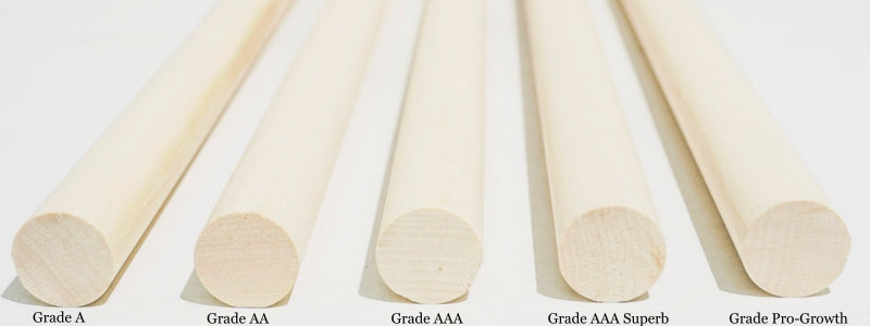 Hard Maple Shaft Dowels - 30" x 1"