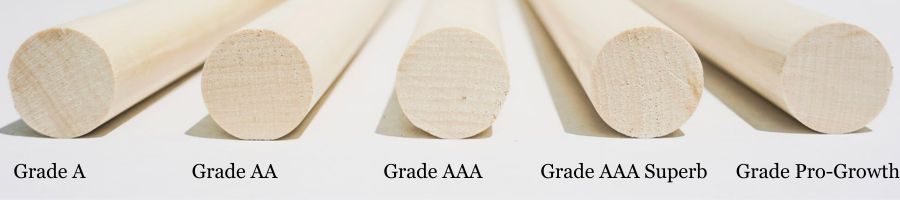 Hard Maple Shaft Dowels - 30" x 1"