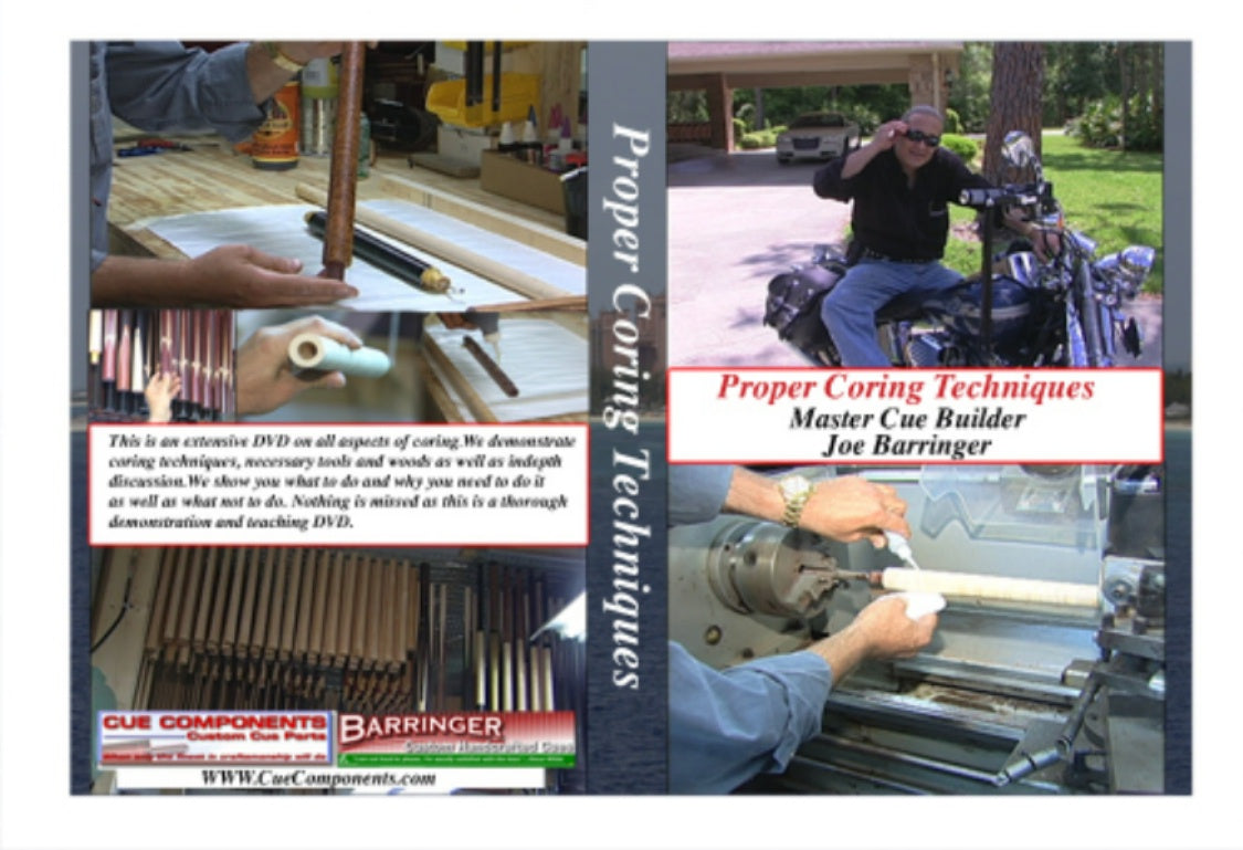 Coring Mellinger Proper Coring Techniques – Pool Cue Building DVD | Cue Components